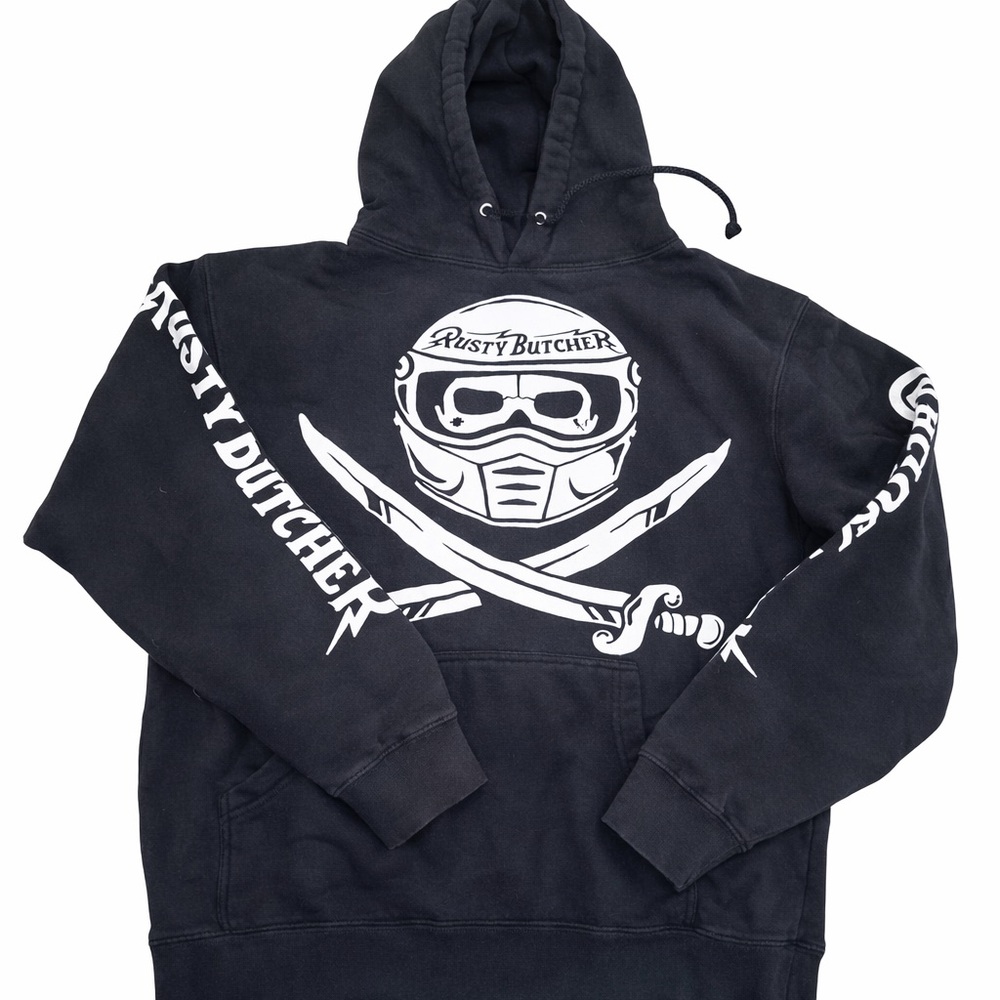 Men's Black Graphic Pullover Hoodie